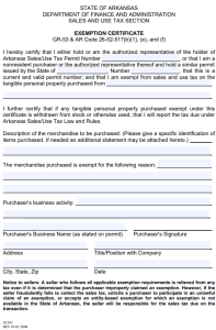 How To Get An Arkansas Sales Tax Exemption Certificate - StartUp 101